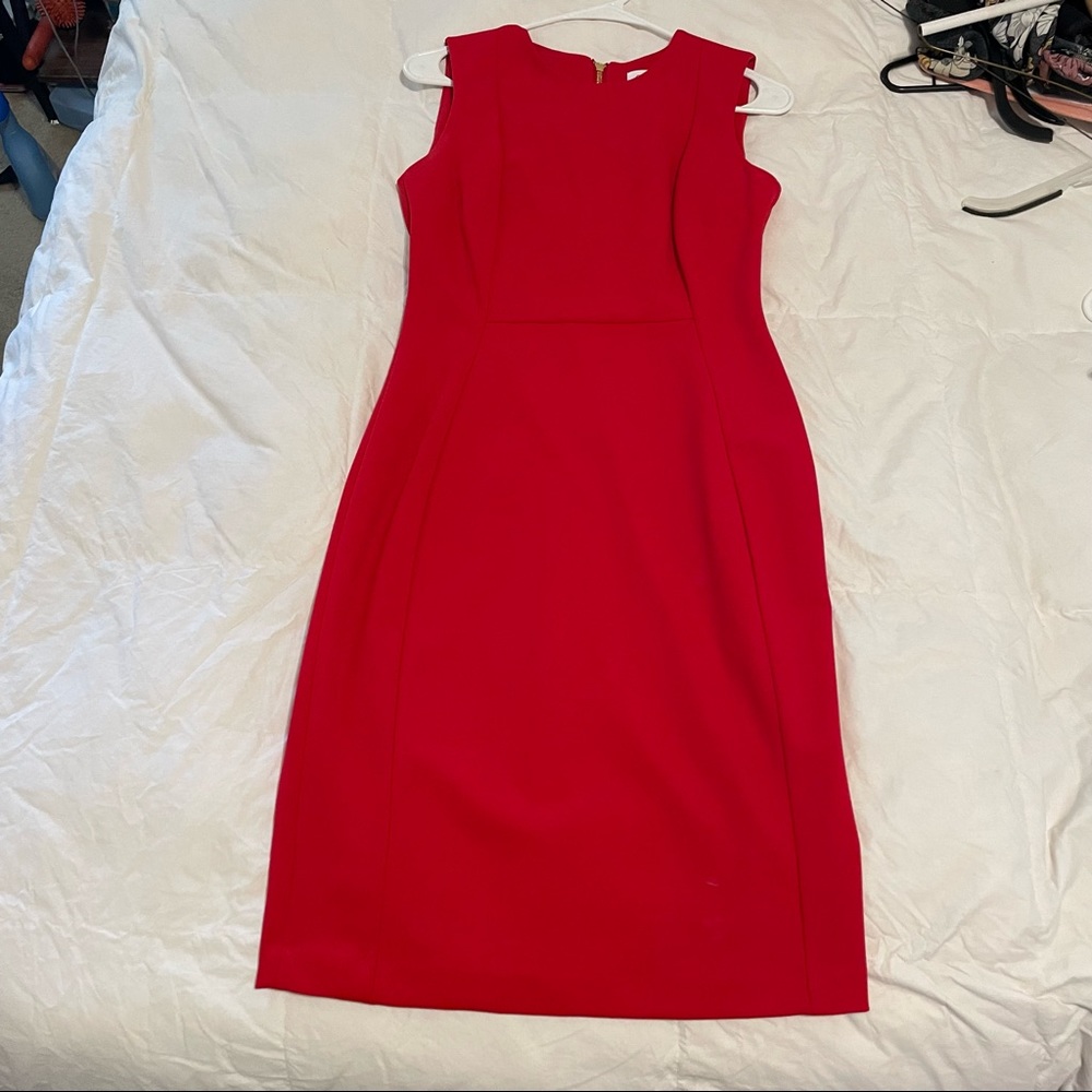 Red Calvin Klein Dress, Size 4